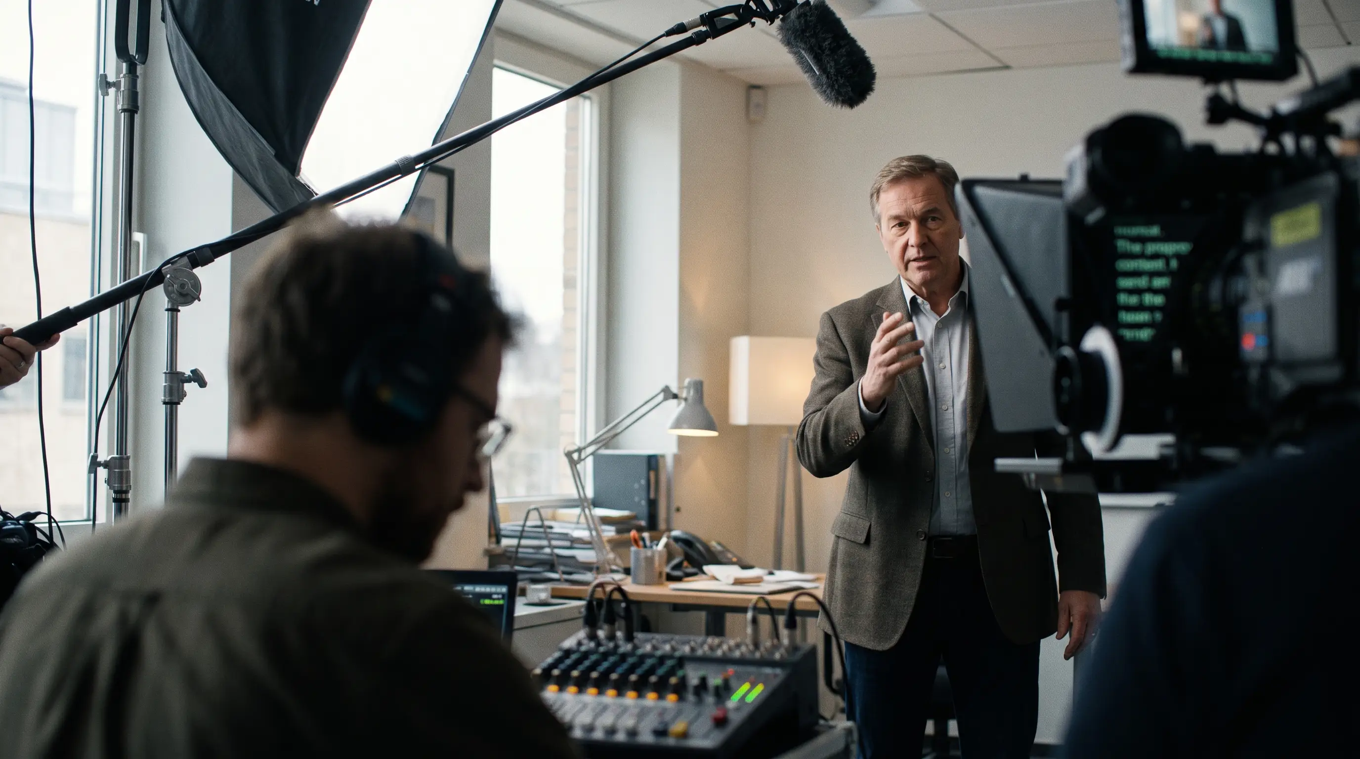 Training film studio shoot